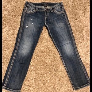 Silver jeans  twisted Capri